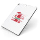 Personalised Christmas Monogram Apple iPad Case on Grey iPad Side View