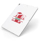 Personalised Christmas Monogram Apple iPad Case on Silver iPad Side View