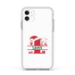 Personalised Christmas Monogram Apple iPhone 11 in White with White Impact Case