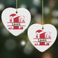 Personalised Christmas Monogram Heart Decoration on Christmas Background