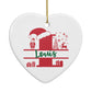 Personalised Christmas Monogram Heart Decoration