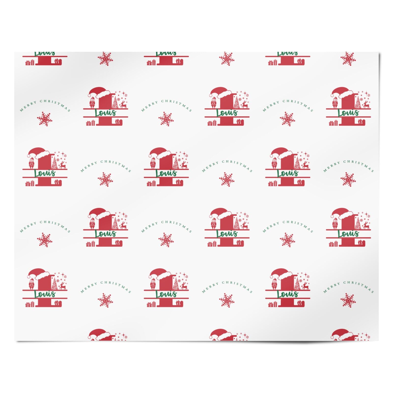 Personalised Christmas Monogram Personalised Wrapping Paper Alternative
