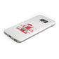 Personalised Christmas Monogram Protective Samsung Galaxy Case Angled Image