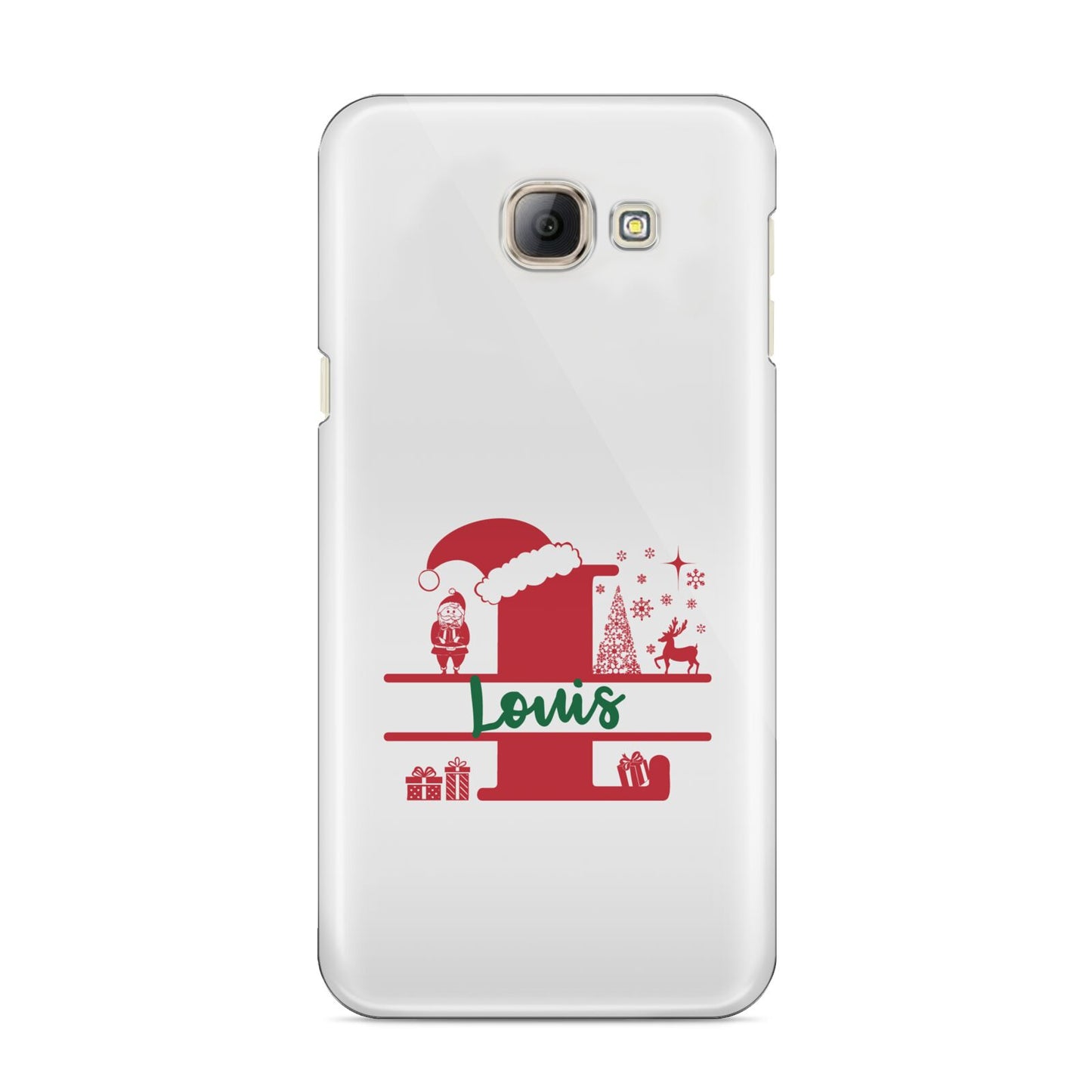 Personalised Christmas Monogram Samsung Galaxy A8 2016 Case