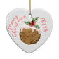 Personalised Christmas Pudding Heart Decoration Back Image