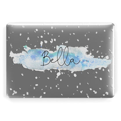 Personalised Christmas Snow fall Apple MacBook Case