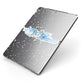 Personalised Christmas Snow fall Apple iPad Case on Grey iPad Side View