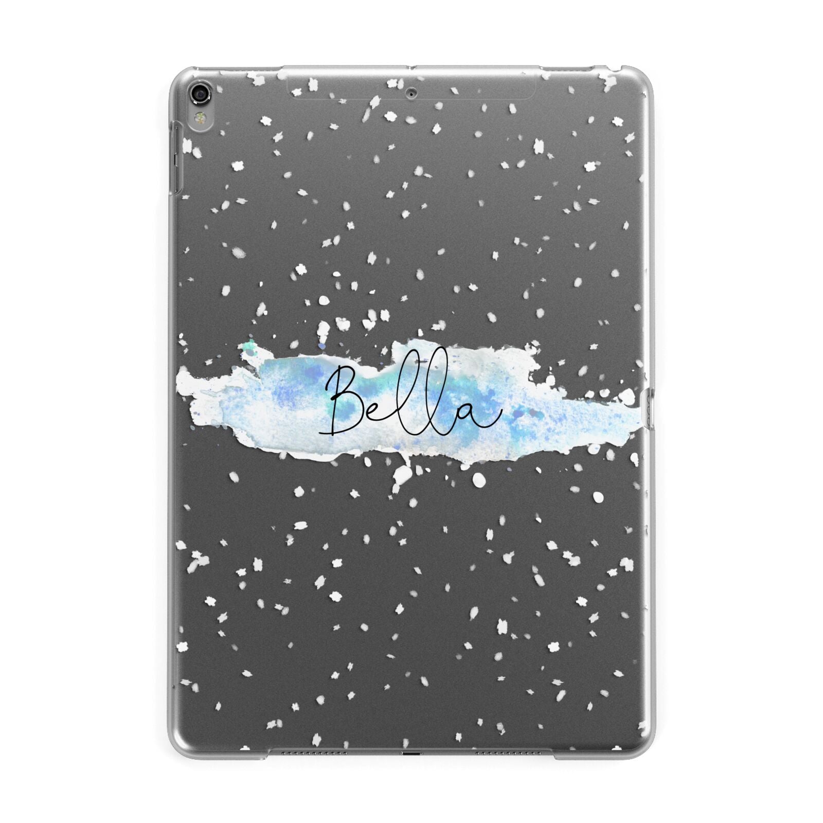 Personalised Christmas Snow fall Apple iPad Grey Case