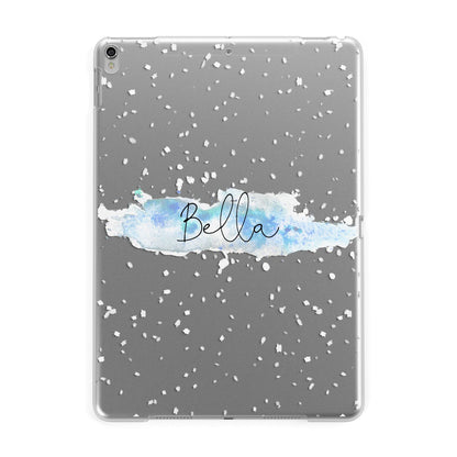 Personalised Christmas Snow fall Apple iPad Silver Case