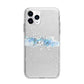 Personalised Christmas Snow fall Apple iPhone 11 Pro in Silver with Bumper Case