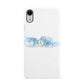 Personalised Christmas Snow fall Apple iPhone XR White 3D Snap Case
