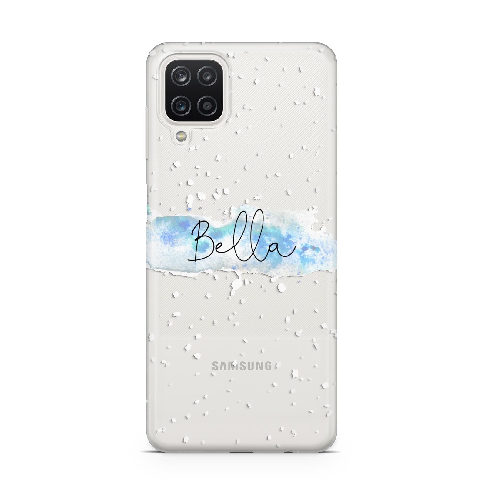 Personalised Christmas Snow fall Samsung A12 Case