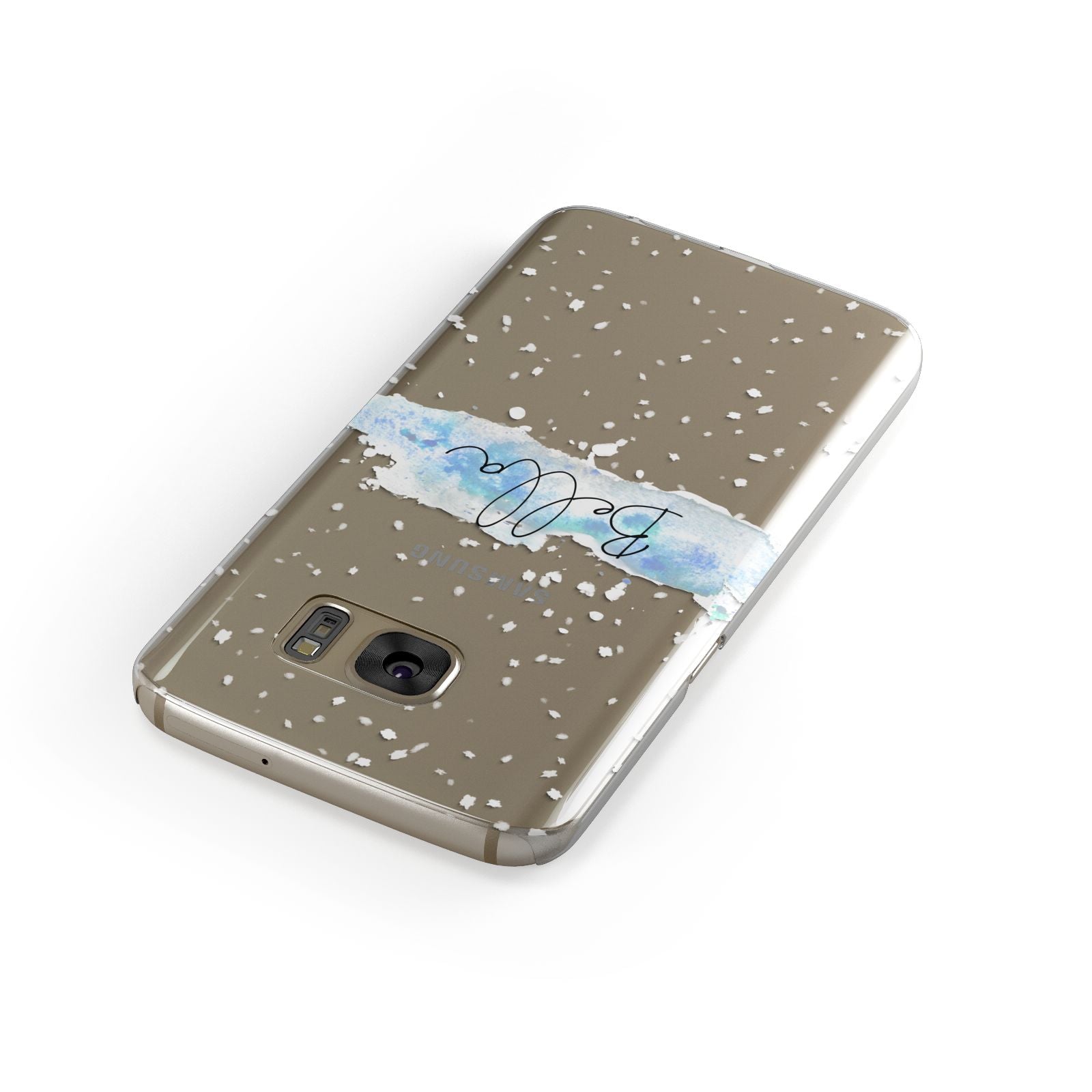 Personalised Christmas Snow fall Samsung Galaxy Case Front Close Up