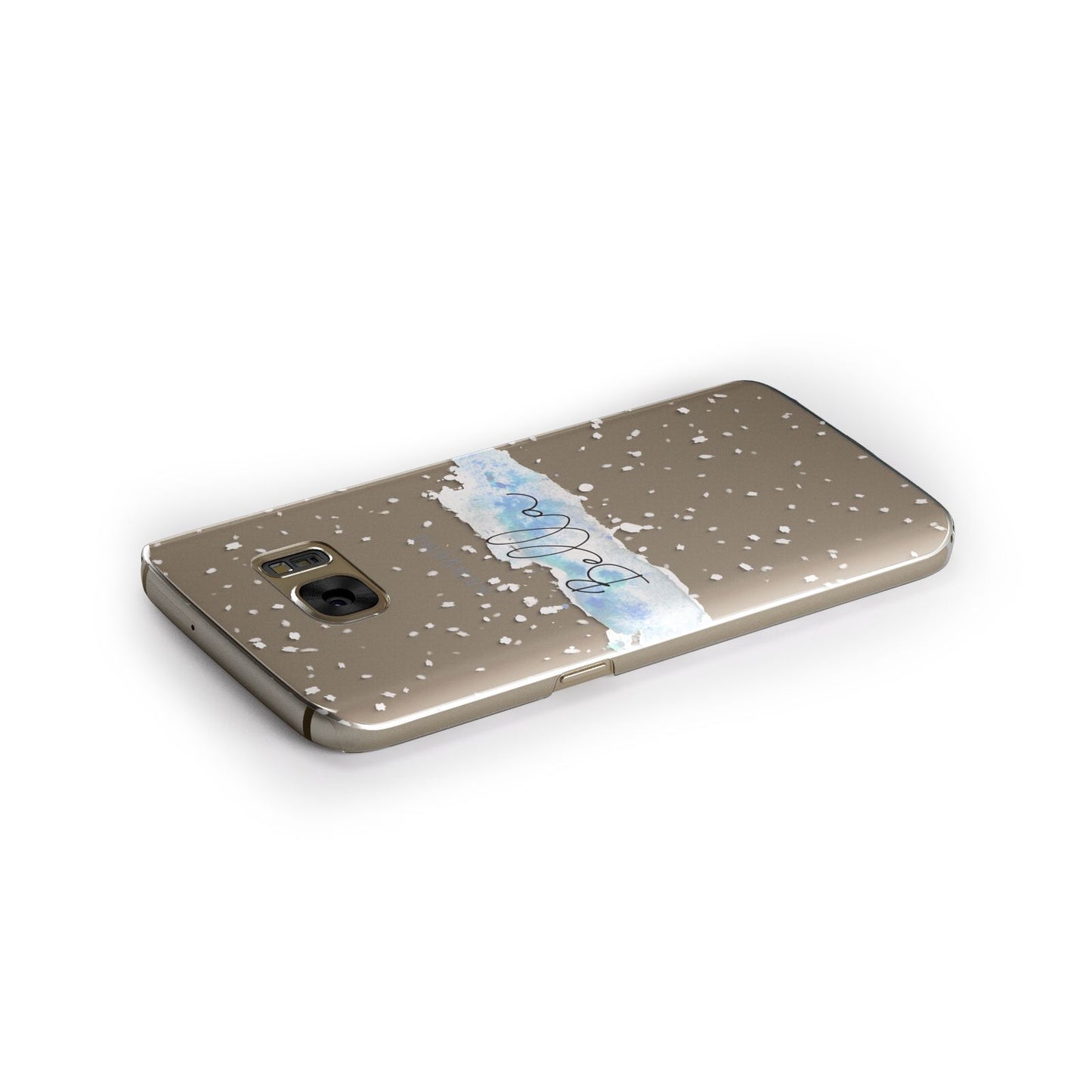 Personalised Christmas Snow fall Samsung Galaxy Case Side Close Up