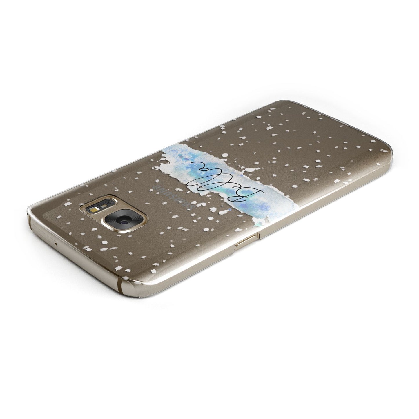 Personalised Christmas Snow fall Samsung Galaxy Case Top Cutout