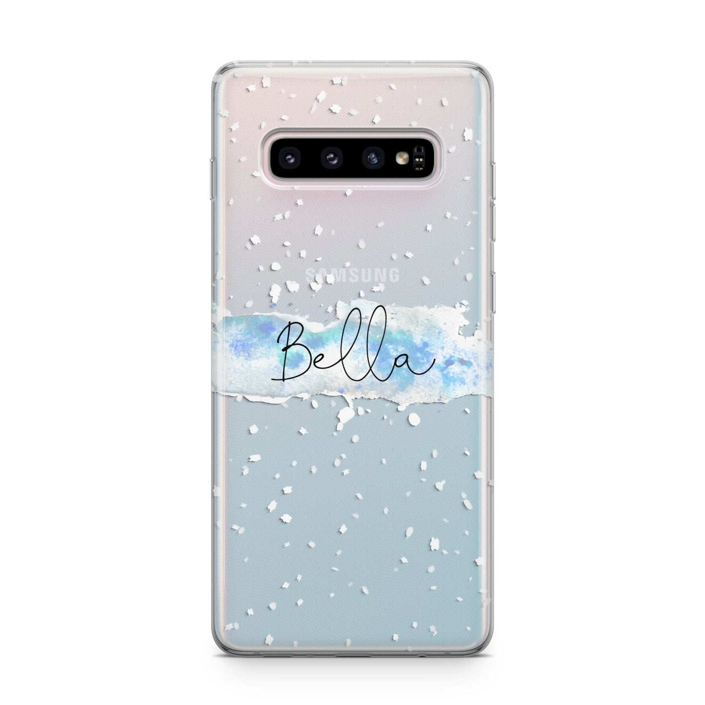 Personalised Christmas Snow fall Samsung Galaxy S10 Plus Case