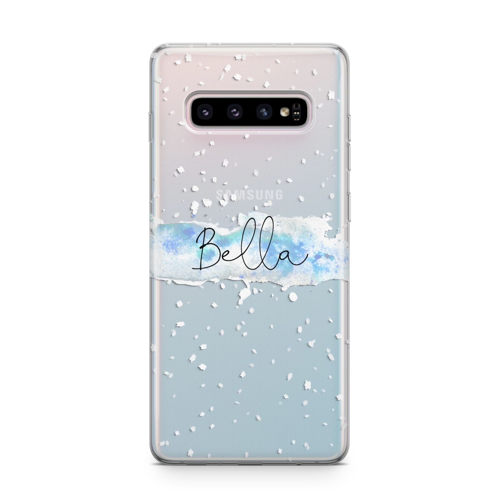 Personalised Christmas Snow fall Samsung Galaxy S10 Plus Case