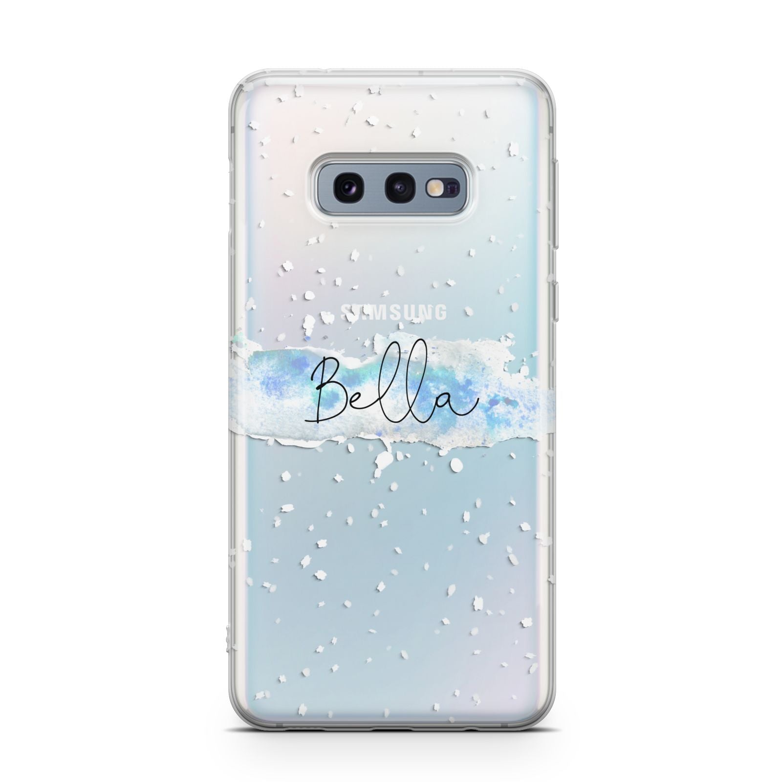 Personalised Christmas Snow fall Samsung Galaxy S10E Case