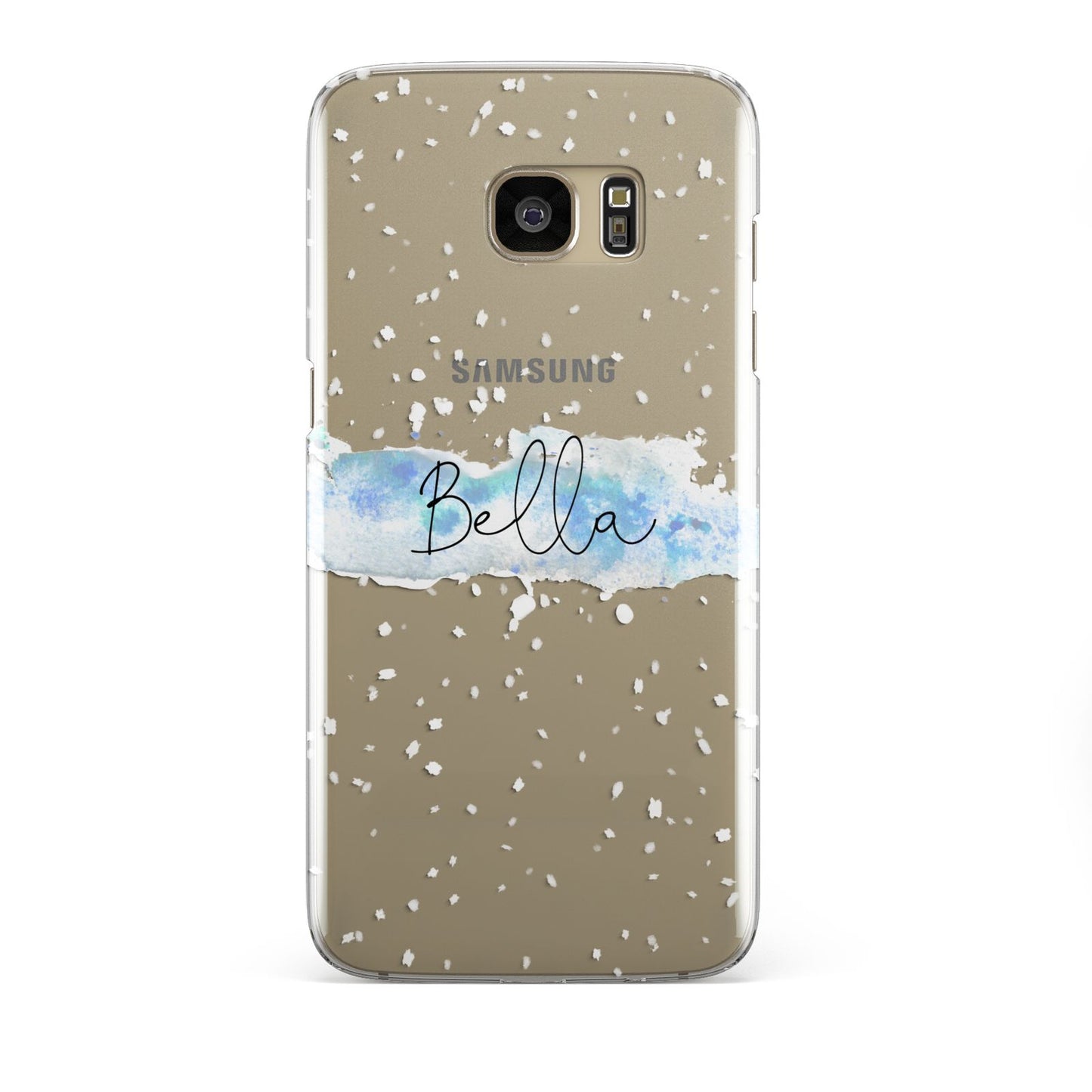 Personalised Christmas Snow fall Samsung Galaxy S7 Edge Case