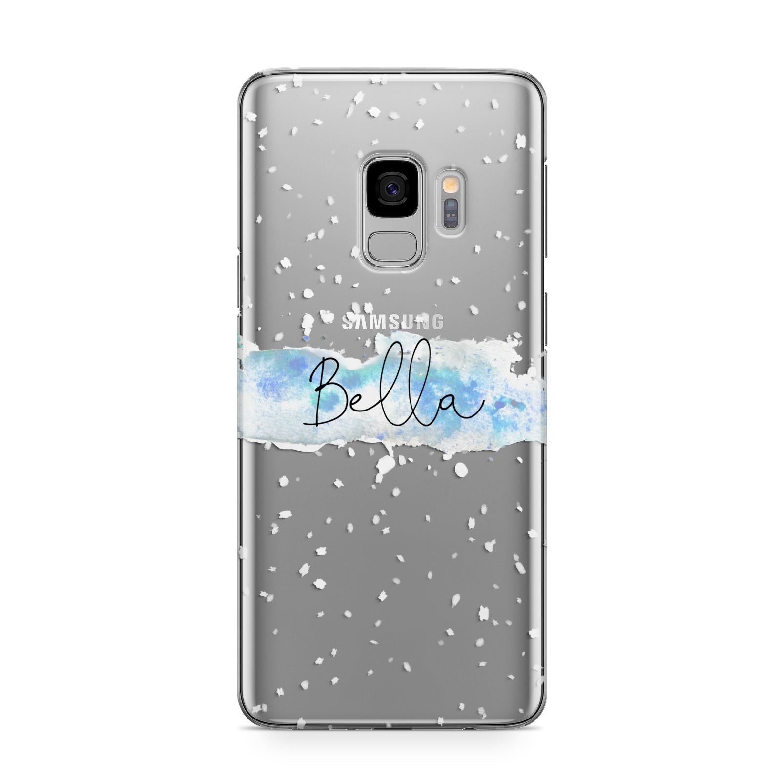 Personalised Christmas Snow fall Samsung Galaxy S9 Case