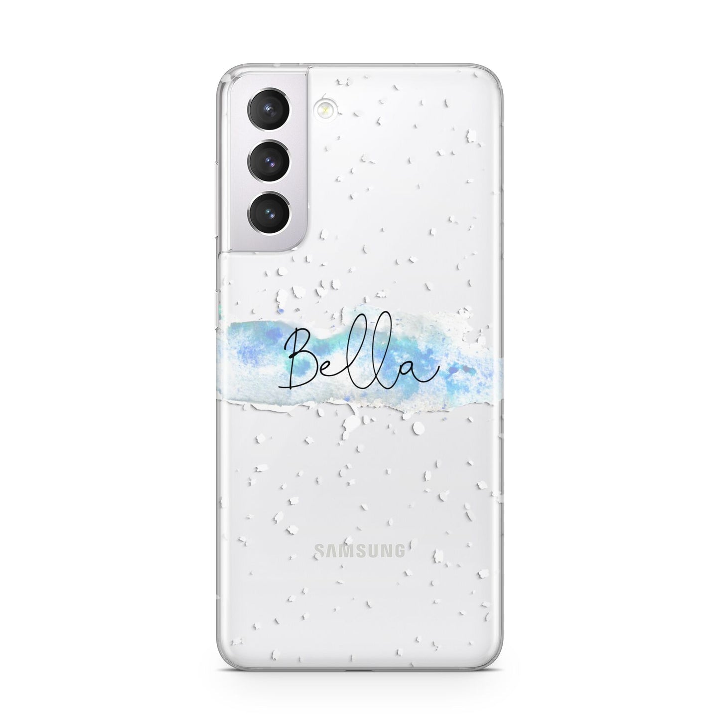 Personalised Christmas Snow fall Samsung S21 Case