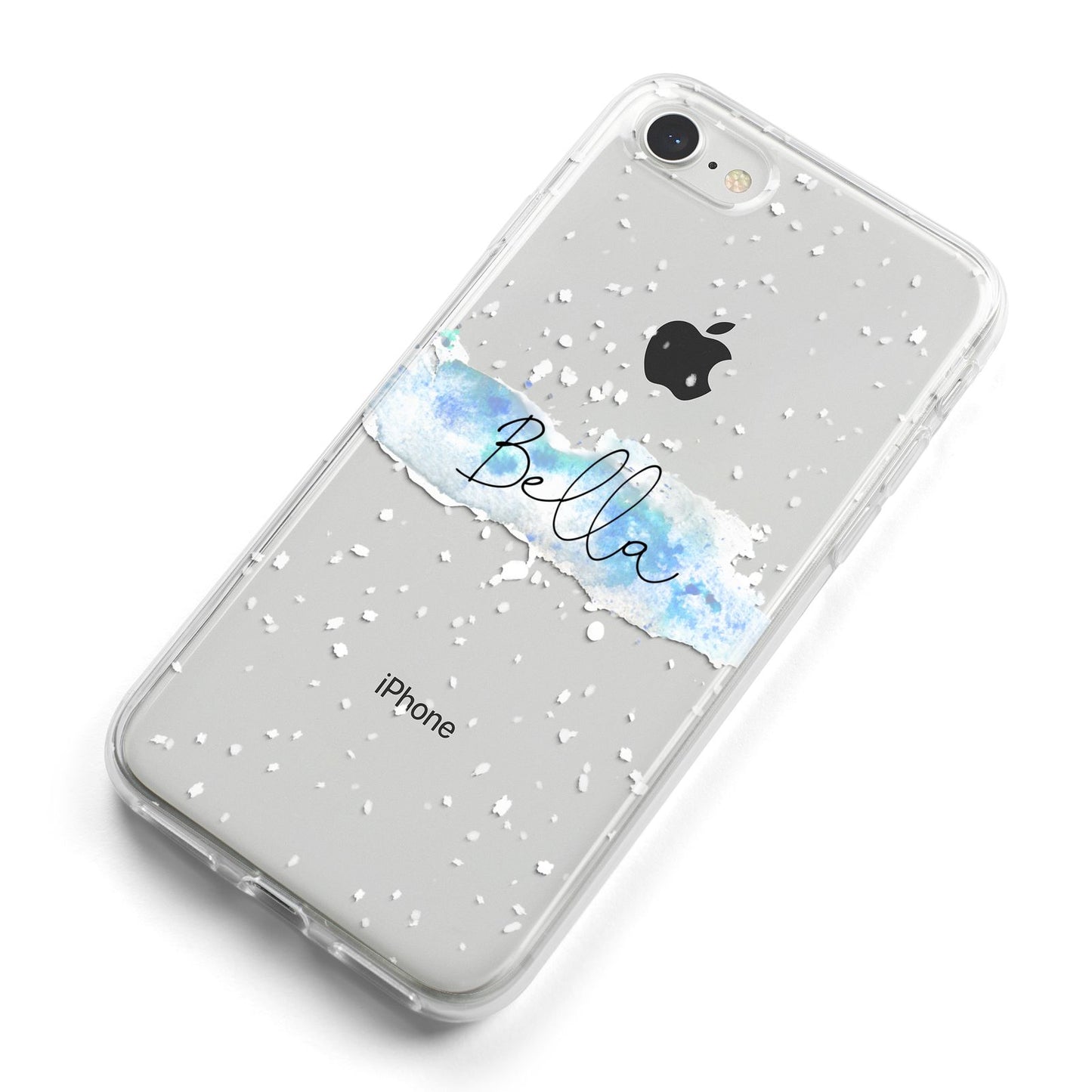 Personalised Christmas Snow fall iPhone 8 Bumper Case on Silver iPhone Alternative Image