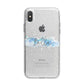 Personalised Christmas Snow fall iPhone X Bumper Case on Silver iPhone Alternative Image 1