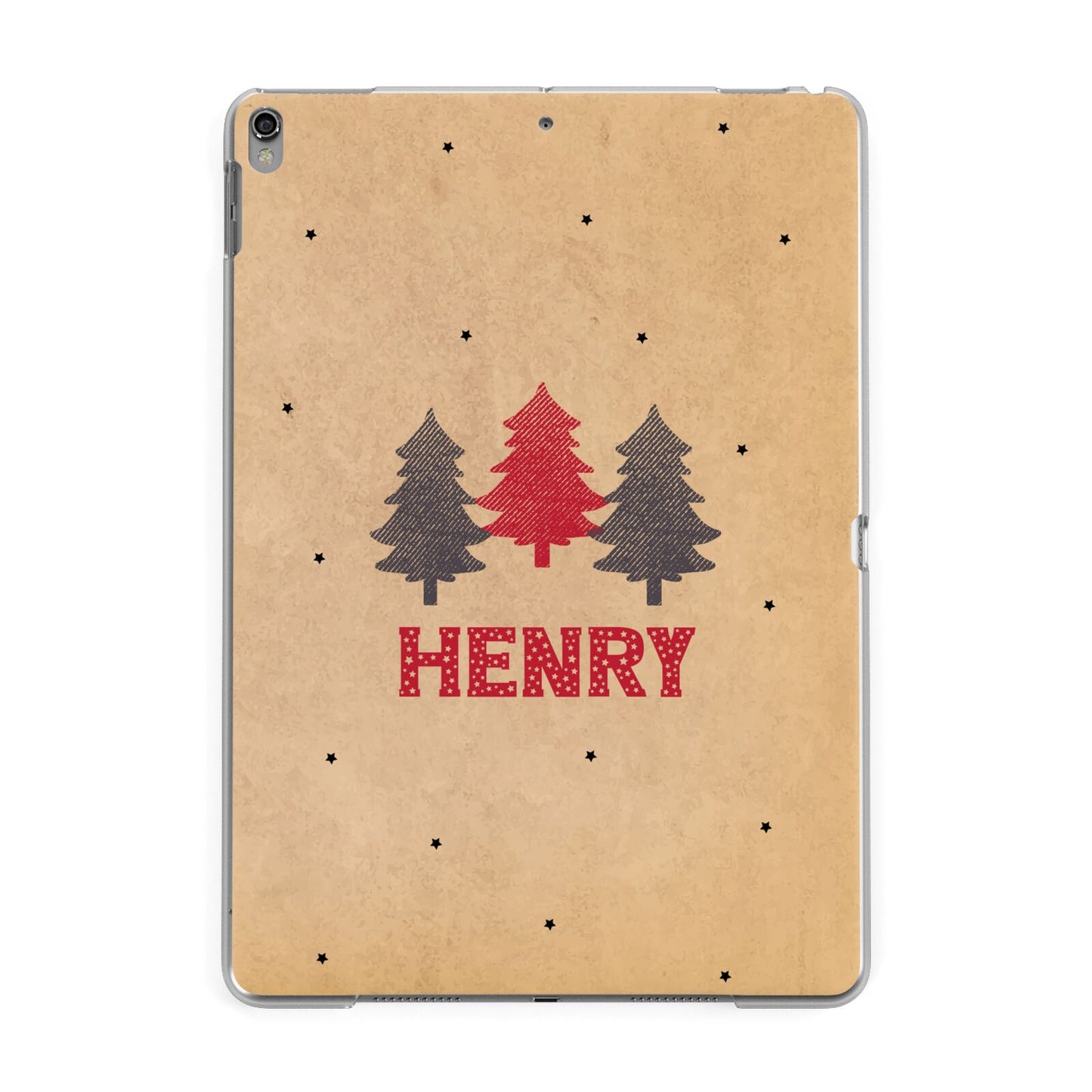 Personalised Christmas Tree Apple iPad Grey Case