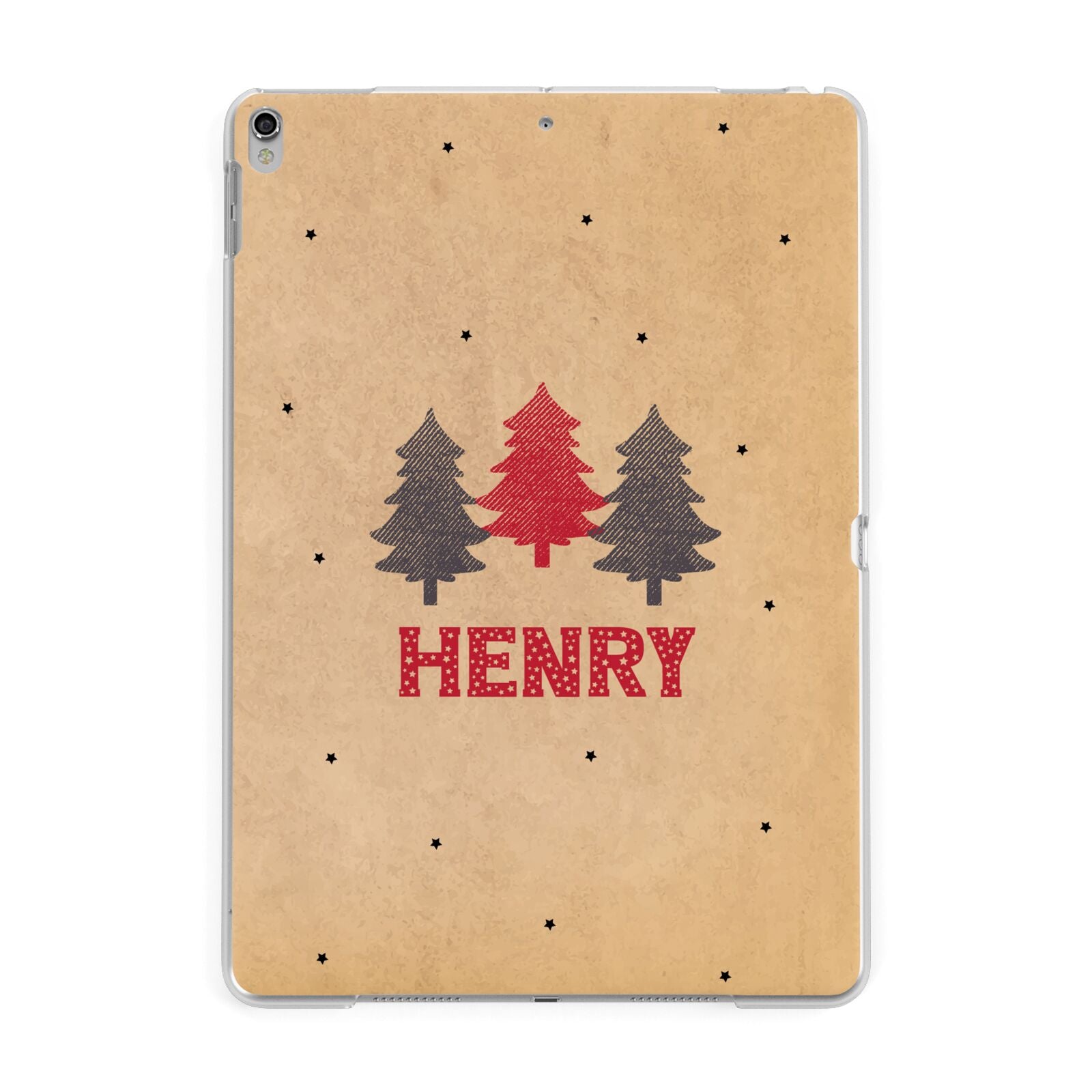 Personalised Christmas Tree Apple iPad Silver Case