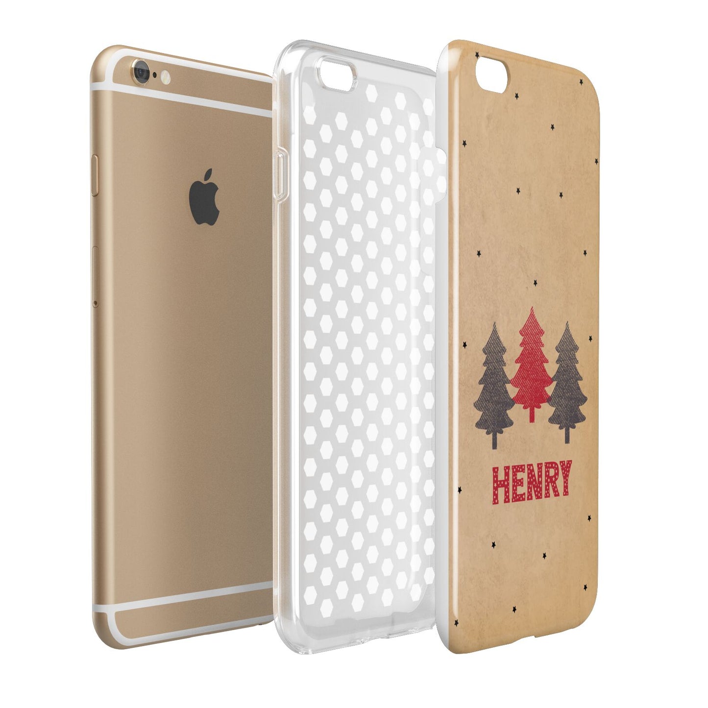 Personalised Christmas Tree Apple iPhone 6 Plus 3D Tough Case Expand Detail Image