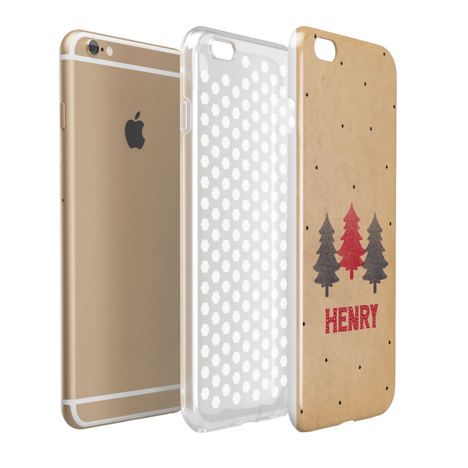 Personalised Christmas Tree Apple iPhone 6 Plus 3D Tough Case Expand Detail Image