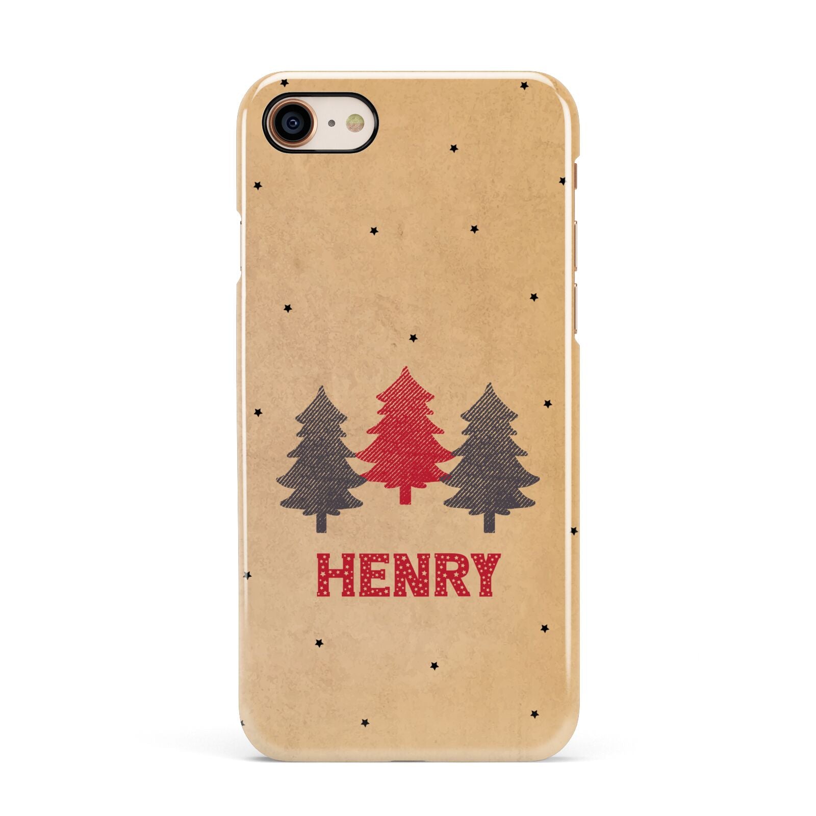 Personalised Christmas Tree Apple iPhone 7 8 3D Snap Case