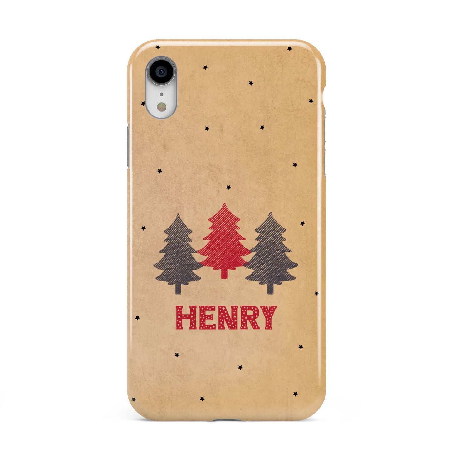 Personalised Christmas Tree Apple iPhone XR White 3D Tough Case
