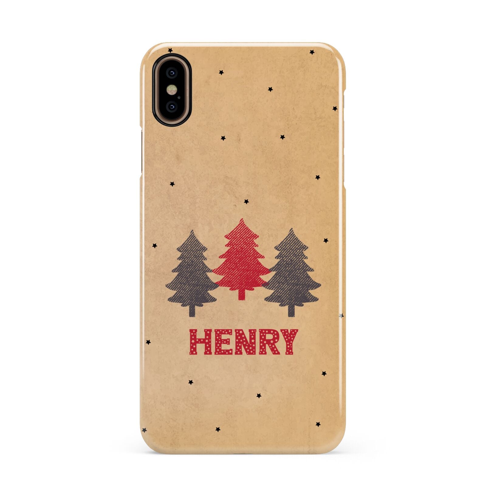 Personalised Christmas Tree Apple iPhone Xs Max 3D Snap Case