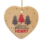 Personalised Christmas Tree Heart Decoration Back Image