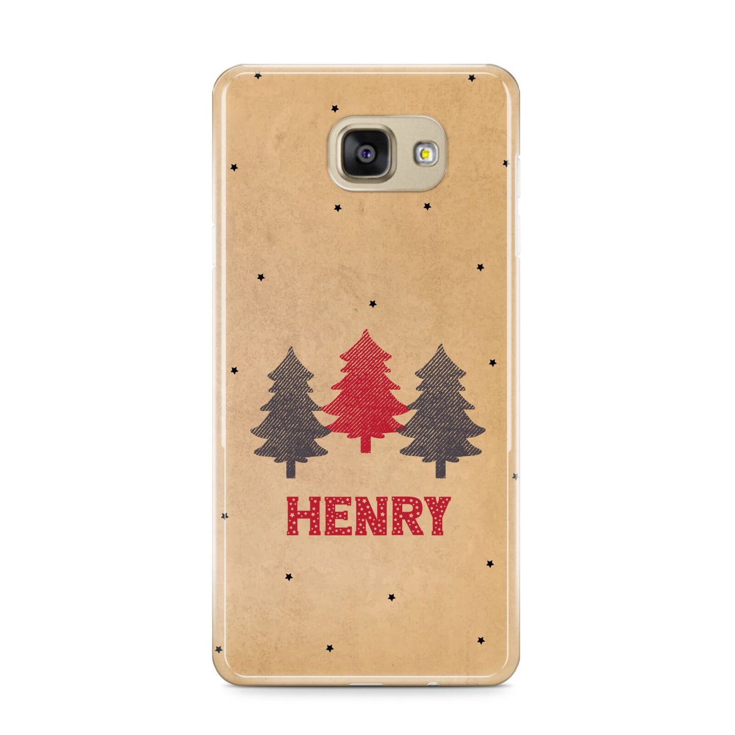 Personalised Christmas Tree Samsung Galaxy A9 2016 Case on gold phone
