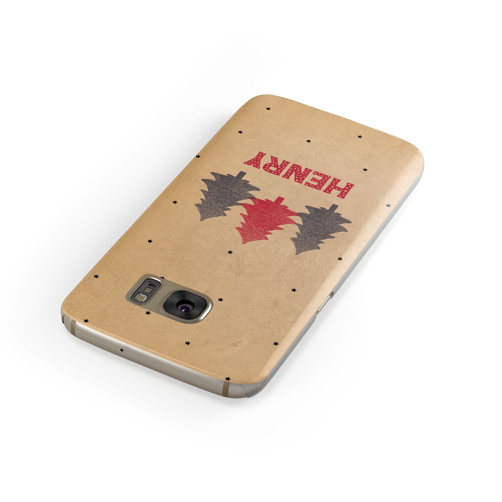 Personalised Christmas Tree Samsung Galaxy Case Front Close Up