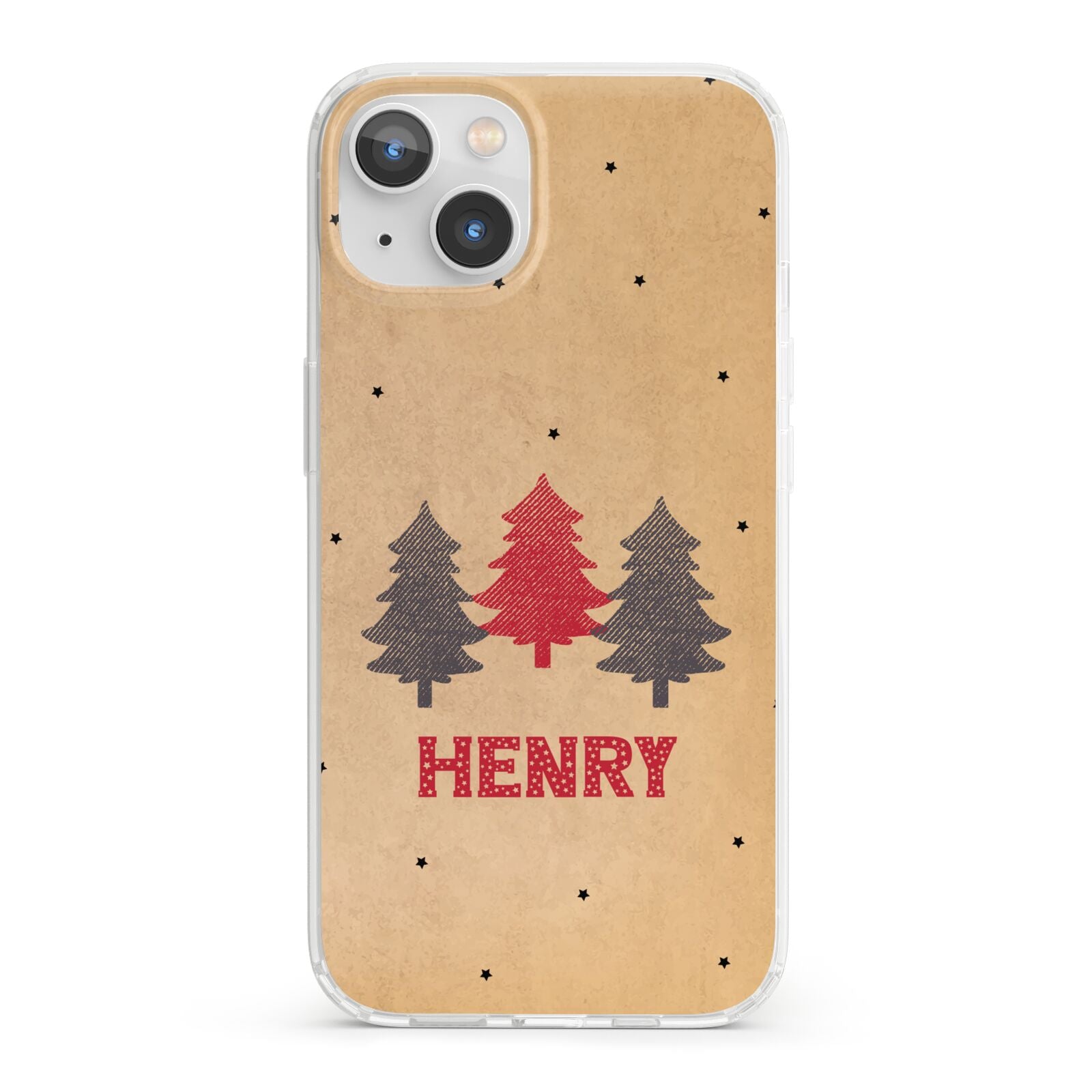 Personalised Christmas Tree iPhone 13 Clear Bumper Case