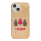 Personalised Christmas Tree iPhone 13 Mini TPU Impact Case with Pink Edges