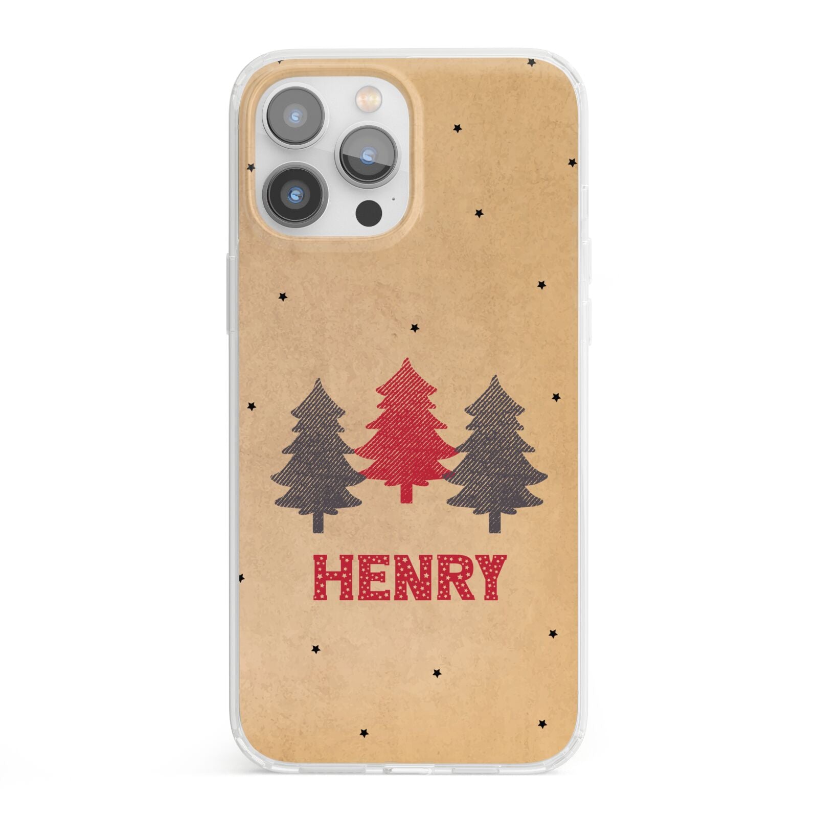 Personalised Christmas Tree iPhone 13 Pro Max Clear Bumper Case