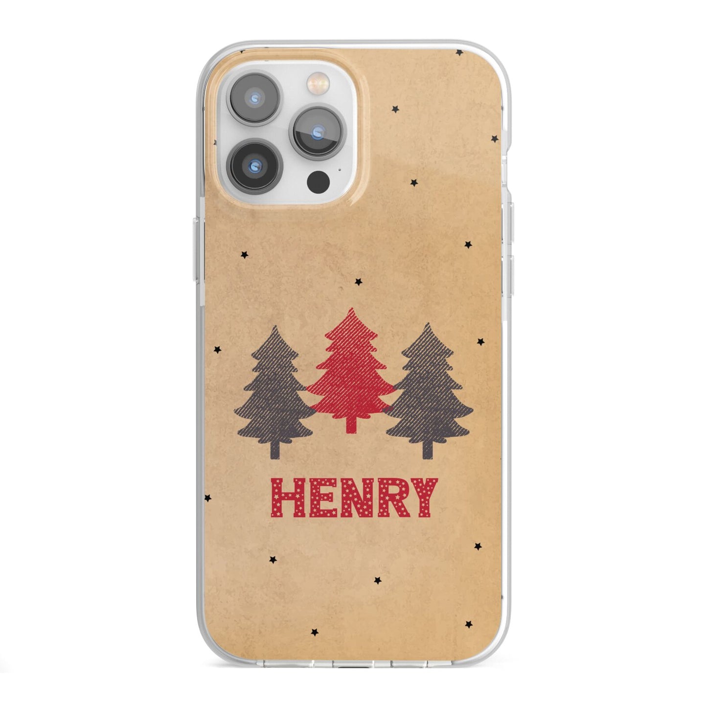 Personalised Christmas Tree iPhone 13 Pro Max TPU Impact Case with White Edges