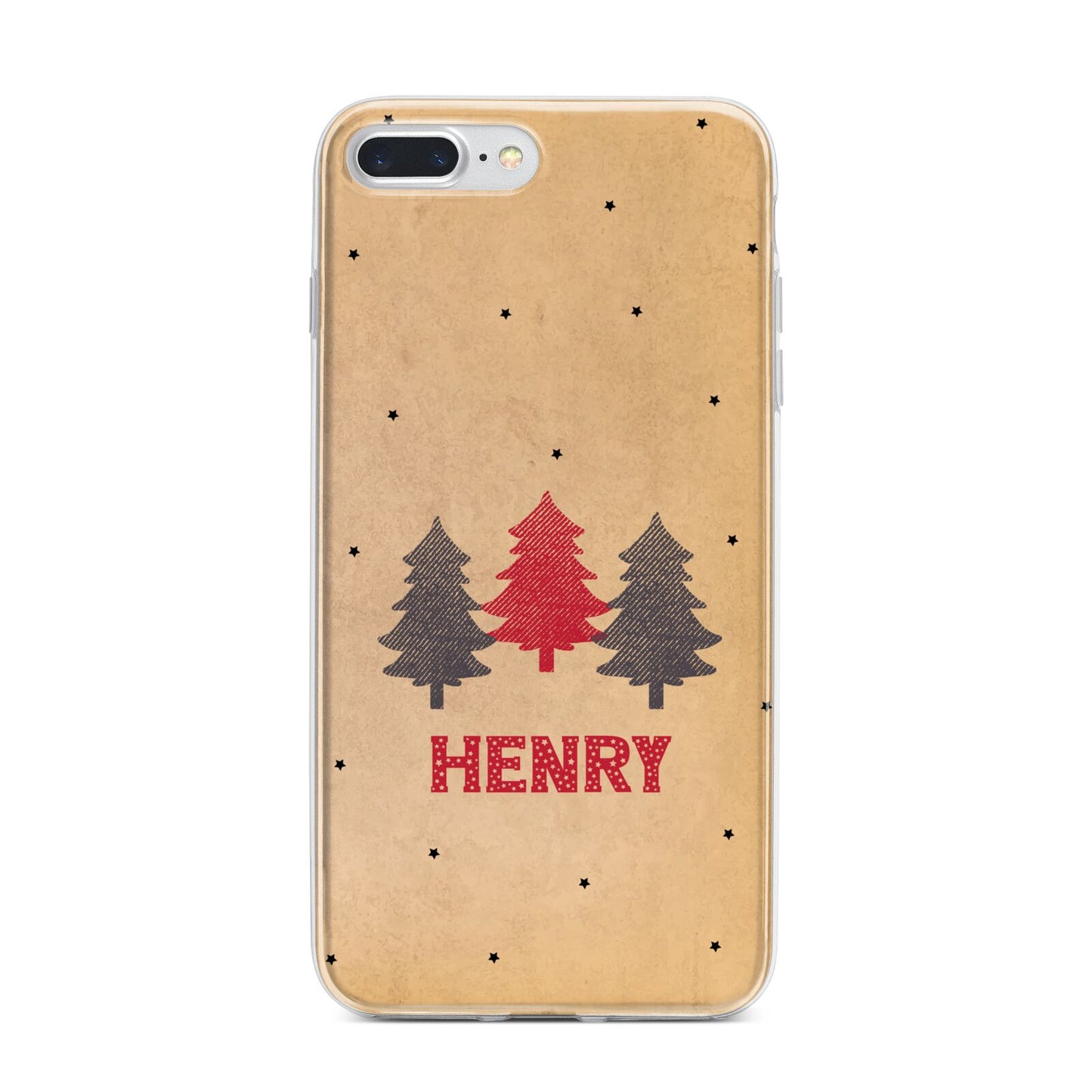 Personalised Christmas Tree iPhone 7 Plus Bumper Case on Silver iPhone