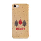 Personalised Christmas Tree iPhone 8 3D Tough Case on Gold Phone