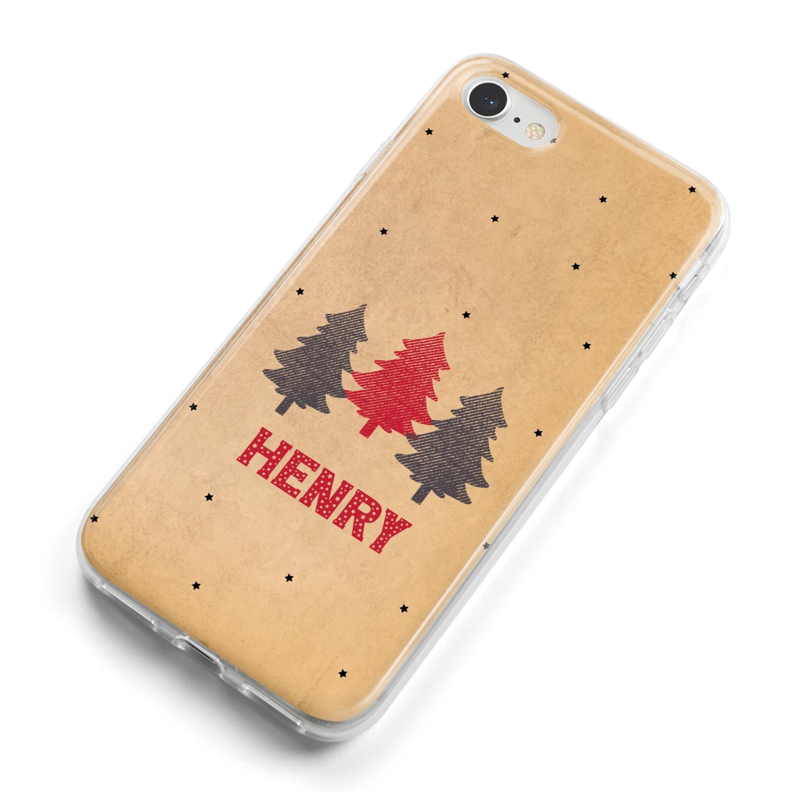 Personalised Christmas Tree iPhone 8 Bumper Case on Silver iPhone Alternative Image
