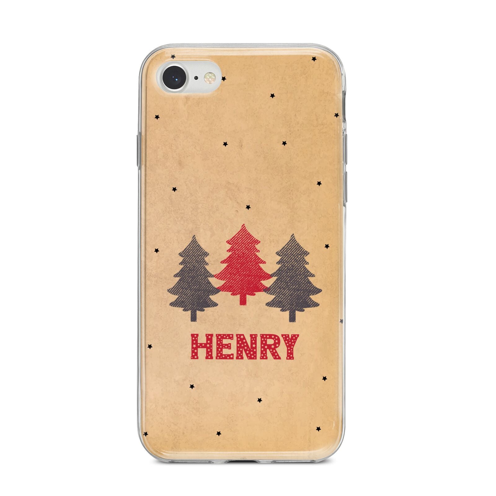 Personalised Christmas Tree iPhone 8 Bumper Case on Silver iPhone