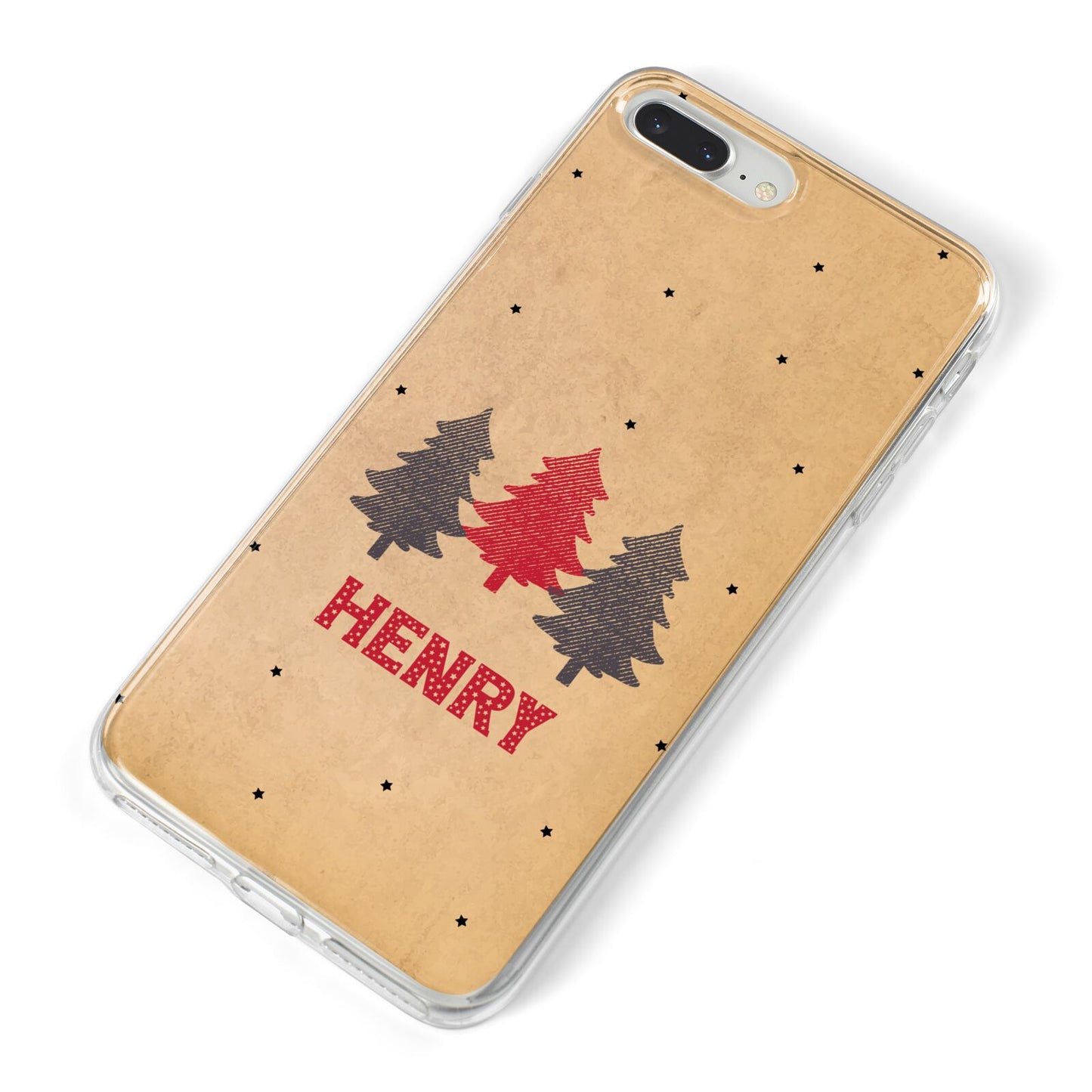 Personalised Christmas Tree iPhone 8 Plus Bumper Case on Silver iPhone Alternative Image