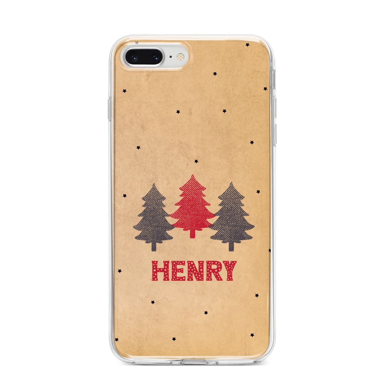 Personalised Christmas Tree iPhone 8 Plus Bumper Case on Silver iPhone