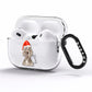 Personalised Christmas Weimaraner AirPods Pro Clear Case Side Image