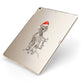 Personalised Christmas Weimaraner Apple iPad Case on Gold iPad Side View