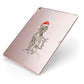 Personalised Christmas Weimaraner Apple iPad Case on Rose Gold iPad Side View